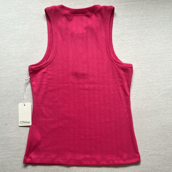 NWT P.J. Salvage, Back To Basics, Pointelle, Fuchsia, Loungewear Tank Top Size M - Picture 11 of 13